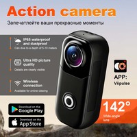 Caméra d'action sportive miniature 4K FHD 1080P étanche IP63 grand angle 142° pour casque de moto et activités sportives en extérieur