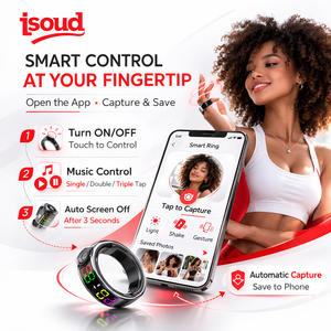 Anello Intelligente SR08 2026 in Acciaio Inossidabile, Impermeabile, Monitoraggio Salute con Tracciamento del Sonno, Custodia di Ricarica, Controllo tramite App Android - Product Image 4