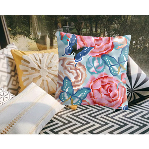 Kits de Bordado de Rosas <span class=keywords><strong>en</strong></span> Lana Delicada al por Mayor, Kits de <span class=keywords><strong>Punto</strong></span> de <span class=keywords><strong>Cruz</strong></span> para Decoración del Hogar, Kits de Bordado de <span class=keywords><strong>Punto</strong></span> de <span class=keywords><strong>Cruz</strong></span> para Almohadas - Product Image 4