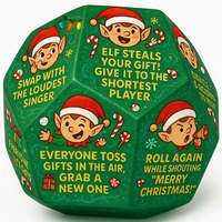 Jeu de dés éducatif transfrontalier en plastique pour échange de cadeaux de Noël, utilisation en intérieur