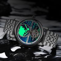 Montre automatique CHENXI pour homme 8871, étanche, en acier inoxydable, squelette, mécanique, montre de luxe pour homme, tourbillon, montre-bracelet