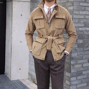 <span class=keywords><strong>Su</strong></span> <span class=keywords><strong>misura</strong></span> di abbigliamento maschile mens <span class=keywords><strong>giacca</strong></span> uomo safari giacche - Product Image 6