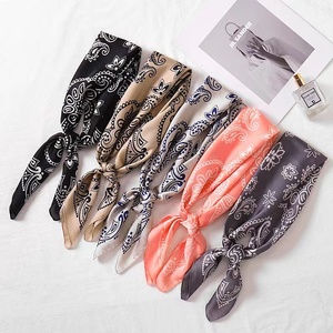 <strong>Plaid</strong> Silk Square Scarf Women Satin Shawl Wrap Hijab Female Hair Band Bag Wrist Luxury Headscarf 70*70cm Echarpe 2022 <strong>Bandana</strong> - Product Image 3