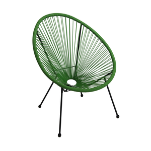 Silla de mimbre plegable de tejido ovalado para exteriores, conjunto de bistró, silla de paseo, para el sol - Product Image 1