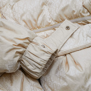 Veste matelassée en duvet d'oie dorée pour femmes, manteaux d'hiver, veste à capuche chaude à fermeture éclair - Product Image 5