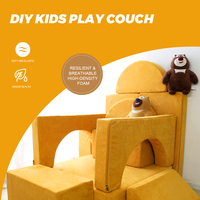 Canapé modulaire pour enfants, mobilier de jeu sûr et doux pour salle de jeux, salon, chambre d'enfant, canapé de construction créative