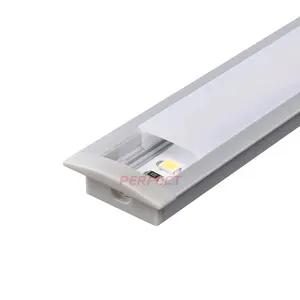 Popolare 23*8mm 1/2/3m con copertura per PC incasso LED Strip Light canali diffusore estrusione di alluminio LED profilo a parete