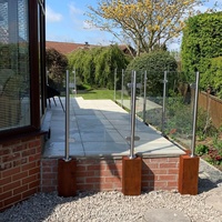 Balustrade en verre sans cadre en acier inoxydable moderne personnalisable avec verre trempé pour escaliers, balcon et jardin