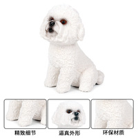 yxs modèle de chien de compagnie réaliste pour enfants, jouet de simulation, caniche