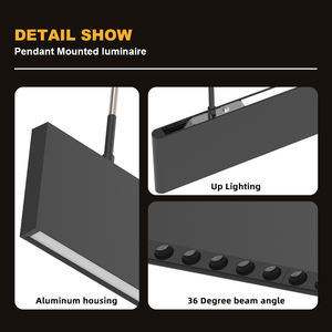 Lampada a Sospensione Ultra Sottile con Angolo di Fascio di 36 Gradi, Luce Lineare LED Colorata per Sale Banchetti e Reception - Product Image 4
