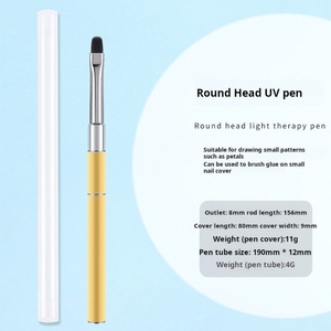 Factory-customized High-quality Nail Art <b>Brush</b> with Metal Pen Rod Specially for Nail Salons UV Gel <b>Brush</b> - Product Image 6