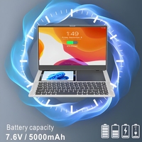 OEM Custom Dual Screen Laptop 15.6" IPS + 7" Touchscreen Intel N95 32GB RAM Notebook PC for Cross Border E Commerce Multitasking