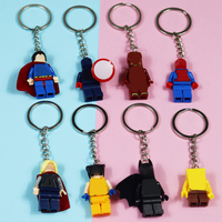 Porte-clés de figurine mini LED Goo Avengers Super-héros Anime en blocs de construction de dessin animé, de qualité usine fiable