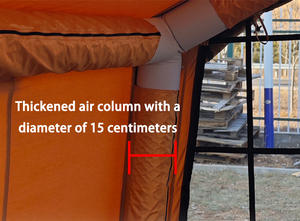 Tente gonflable <span class=keywords><strong>de</strong></span> camping portable <span class=keywords><strong>de</strong></span> luxe en coton pour extérieur, imperméable et étanche à la pluie, avec porte-fenêtre panoramique <span class=keywords><strong>de</strong></span> 9 ㎡ en vente en gros au comptant - Product Image 4