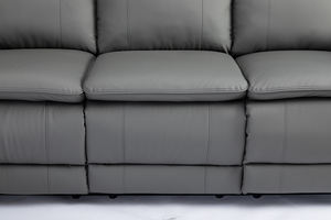 <span class=keywords><strong>Canapé</strong></span> d'angle inclinable manuel VANBOW en similicuir rembourré avec console de rangement et porte-gobelets - Product Image 6