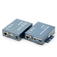 Extensor KVM USB VGA LAN de 1080P, Extensor de Audio para Teclado y Ratón, para PC, Portátil, Notebook, TV, Proyector, CCTV, Electrónica de Consumo