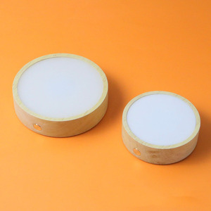 Round Solid Wood <b>LED</b> Night Light Base 10x10x3cm Rechargeable <b>Diffuser</b> For DIY Aromatherapy - Product Image 4
