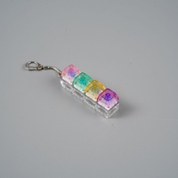 Wholesale Colorful Transparent Mechanical Keyboard Switch Fidget Toy Mini Single Key Stress Relief Keychain Anti-Anxiety Keycap