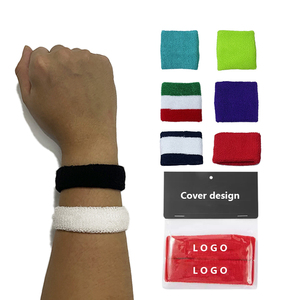 Wholesale Sports Sweatband Terry Cloth Custom Logo Cotton Polyester OEM Packaging Color Design Bicep Bands Elastic Wristband