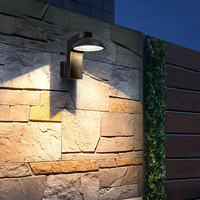 Lampe murale extérieure en aluminium rotative à 270°, abat-jour de style parasol, éclairage réglable, étanche, pour cour et devanture de magasin