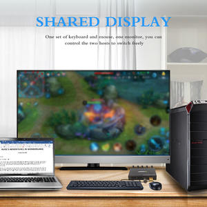 Commutateur <span class=keywords><strong>KVM</strong></span> <span class=keywords><strong>2</strong></span> ports pour <span class=keywords><strong>2</strong></span> <span class=keywords><strong>PC</strong></span>, compatible clavier et souris, contrôle synchrone, double moniteur - Product Image 5