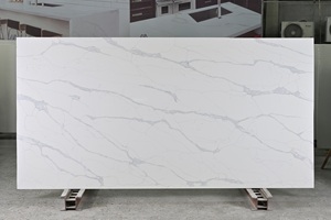 Losa de Cuarzo Calacatta Blanco Pulido de Diseño Moderno para Encimeras de Cocina, Paredes, Baños y Aplicaciones Interiores - Product Image 3