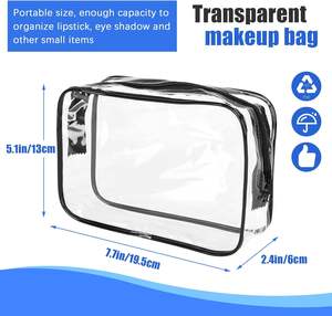 Bolsas de Maquillaje Promocionales OEM Más Vendidas, Bolsas y Estuches de Cosméticos de PVC Ecológicos, Impresión de Logotipo Personalizado - Product Image 4