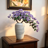 Arbre en pierre de cristal naturelle en gros avec base en vase, ornement d'arbre fait main pour la décoration intérieure, Feng Shui et la prospérité