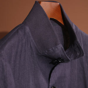 休闲男士深灰色纯亚麻夹克可及时发货定制尺码 - Product Image 5