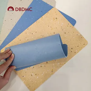 PVC-Vinyl rolle homogene Bodenbelag wasserdichte rutsch feste kommerzielle Rolle mit mehreren Farben für Krankenhaus