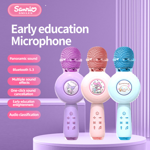 Jouets pour enfants personnalisés en usine : Microphone karaoké sans fil à écho en plastique pour jeu d'imitation - Product Image 1