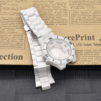 Nouvelle Arrivée Kit de boîtier de montre en céramique brillante étanche 42mm Surface polie résistante à l'usure Montre-bracelet personnalisée pour couple