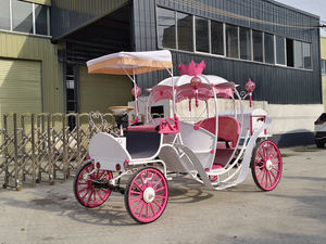 Chariot de princesse Cendrillon en forme de citrouille, chariot électrique de luxe pour mariage, à vendre - Product Image 6