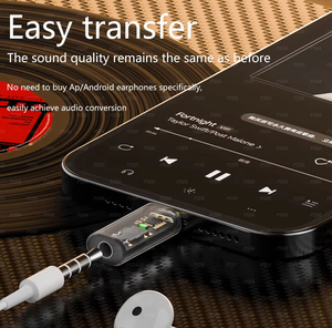 <span class=keywords><strong>Adaptateur</strong></span> DAC <span class=keywords><strong>USB</strong></span>-<span class=keywords><strong>C</strong></span> vers prise audio 3.5mm-Compatible pour iPhone 17 Pro Max/Plus pour Galaxy S23/<span class=keywords><strong>S22</strong></span> Ultra pour iPad Pro Pixel Huawei - Product Image 3