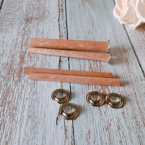 ไส้เทียนไม้แบบกลวงพร้อมฐานหนีบ สำหรับทำเทียน DIY ไร้ควัน ราคาขายส่ง - Product Image 2