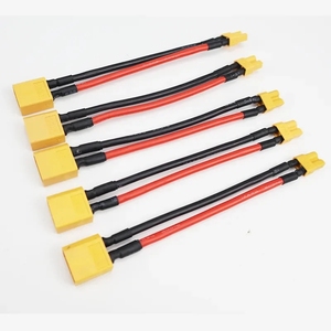 5 Stück Adapter XT60 auf 30 Stecker/Buchse 14AWG 100MM Silikonkabel für RC FPV Quadcopter <span class=keywords><strong>CineLog35</strong></span> Drohne - Product Image 5