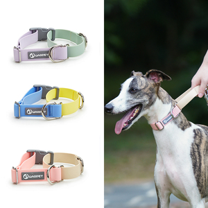 Fabricante de alta calidad, lujo, venta al por mayor, hebilla de Metal, entrenamiento ajustable, impermeable, Martingala, logotipo personalizado, <span class=keywords><strong>Collar</strong></span> de perro mascota de PVC - Product Image 4