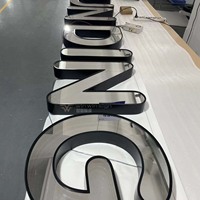 Letras de Canal Abyss de Acero Inoxidable Personalizadas de Alta Gama, Material Premium, Acabado de Capas Profundas, Decoración Interior para Recepción