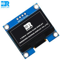 HAORAN Módulo PMOLED de 1.3 Pulgadas 128*64 con Interfaz I2C, Controlador IC SSD1306/SH1106, Pantalla OLED de Montaje en PCB para MP3/MP4/Walkman
