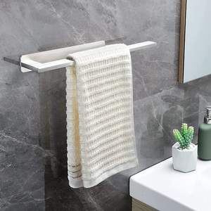Barre à serviettes murale en acier inoxydable, 1 pièce, conception personnalisée, pour salle de bain, <span class=keywords><strong>sans</strong></span> perçage - Product Image 5