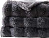 Jeté léger en polyester 100% tissé pour canapé et lit, respirant, texture ondulée, ignifuge, imperméable, utilisation toutes saisons