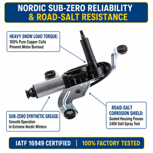 Moteur d'essuie-glace de hayon arrière Wanray Torkarmotor <span class=keywords><strong>Bak</strong></span> pour Volvo XC90 I 275 2002-2014 12V OE 8638163 - Product Image 4