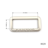 Boucles de Sangle de Sac en Métal de Qualité avec Logo, Réglages de Sangle 32mm, Boucles Carrées en Métal, Glissières Tri-glide, Accessoires de Sac, Boucle de Cadre de Ceinture