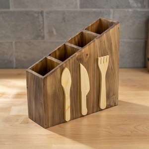 Utensilios de Cocina, Organizador Decorativo de Madera, Personalizado, de Una Sola Capa, No Plegable, 100% Natural, Porta Utensilios Ecológico - Product Image 1