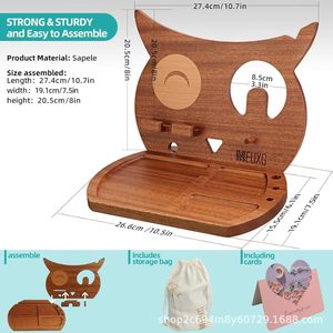 Solid Wood <b>Desktop</b> <b>Shelf</b> For Watches And Phones Multi Functional Charging Dock Creative Storage Organizer - Product Image 3