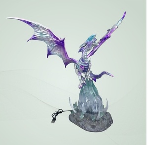 Figurines lumineuses Yu-Gi-Oh <span class=keywords><strong>Dragon</strong></span> <span class=keywords><strong>Blanc</strong></span> aux <span class=keywords><strong>Yeux</strong></span> Bleus, décorations et ornements de dessins animés, jouets tendance, dernier modèle, cadeau - Product Image 6