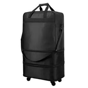 Expandable Foldable Suitcase Luggage Rolling Travel Bag Duffel Tote Bag for Men Women Lightweight Luggage