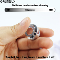 Capteur de lumière d'armoire interrupteur tactile interrupteur de balayage manuel DC 12V-24V balayage à onde de main LED intelligente sous les lumières de l'armoire lumière de capteur de mouvement