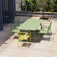 Meubles d'extérieur pour jardin 6 places 8 places Chaises Table Aluminium Ensemble de salle à manger pour patio Cour