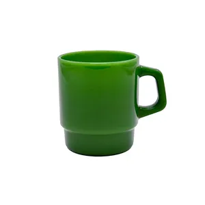 230/400ml Großhandel benutzer definierte Farbe Jade Logo Größe umwelt freundliche Bierglas Kaffeetasse Tasse mit Griffen